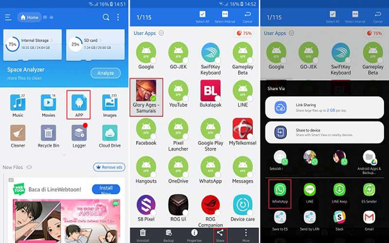 Cara Mengirimkan Aplikasi Android Lewat WhatsApp